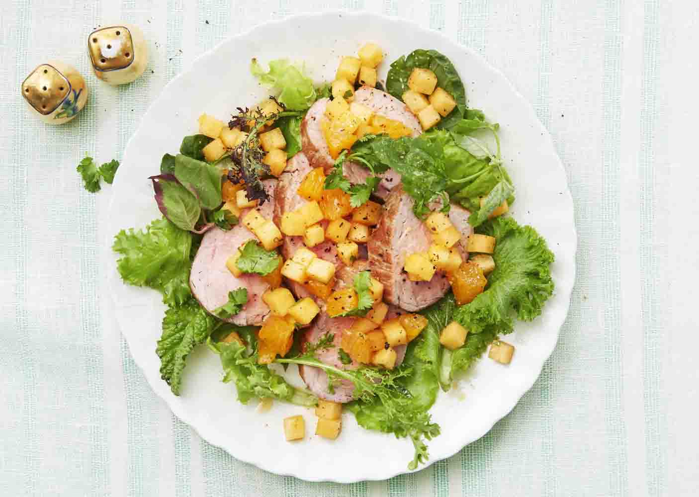Pork Tenderloin with Melon Salsa