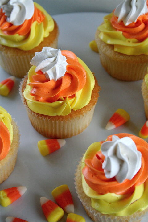 these are as easy as piping three different color icings on a cupcake if you