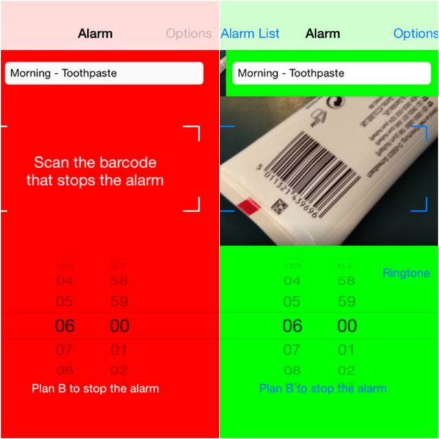 The Barcode Alarm Clock App Makes it Impossible to Sleep In Barcode