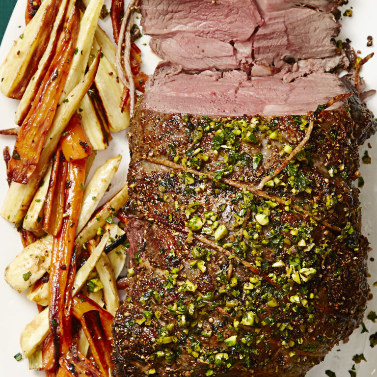 SlowRoasted Lamb With Pistachio Gremolata Recipe Good Housekeeping