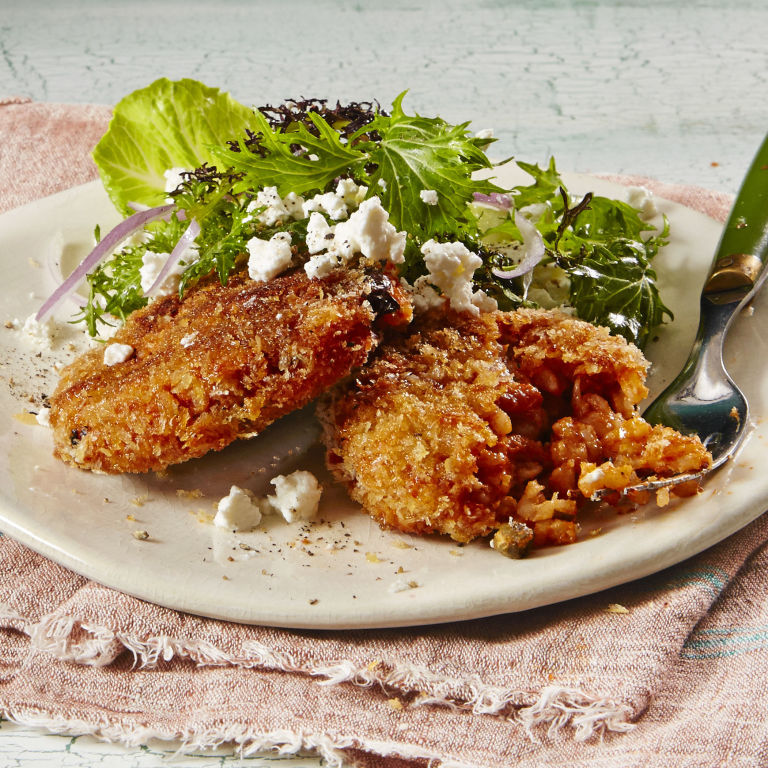 Crispy Risotto Cakes With Greens Recipe Good Housekeeping Easy