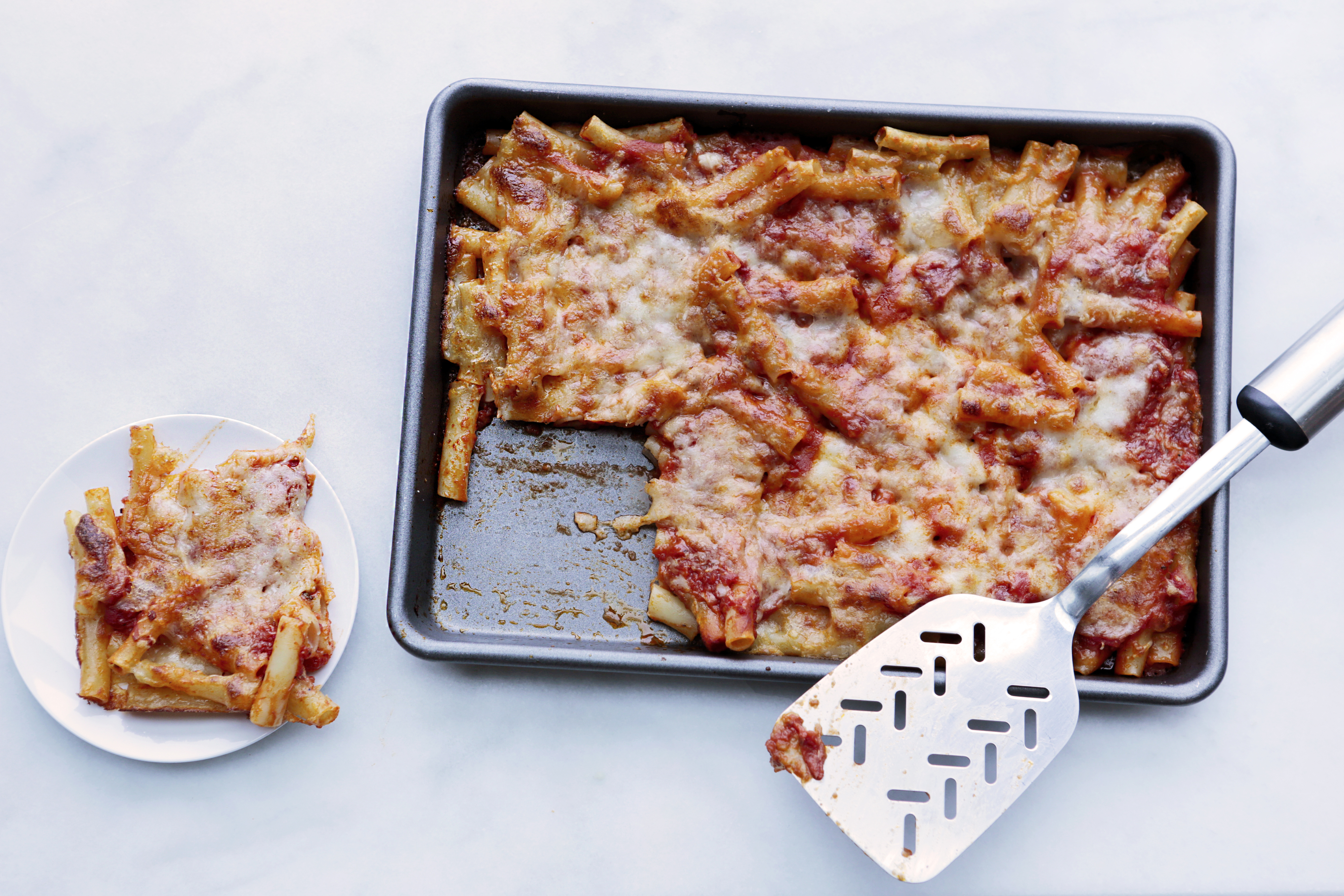 How To Make Crispy Baked Ziti on a Baking Sheet