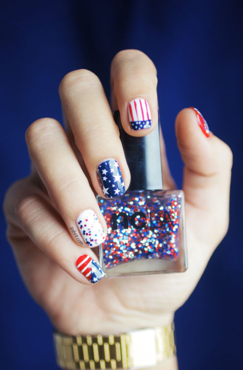10 Best 4th Of July Nail Art Designs Cool Ideas For Patriotic 4th Of July Nail Art