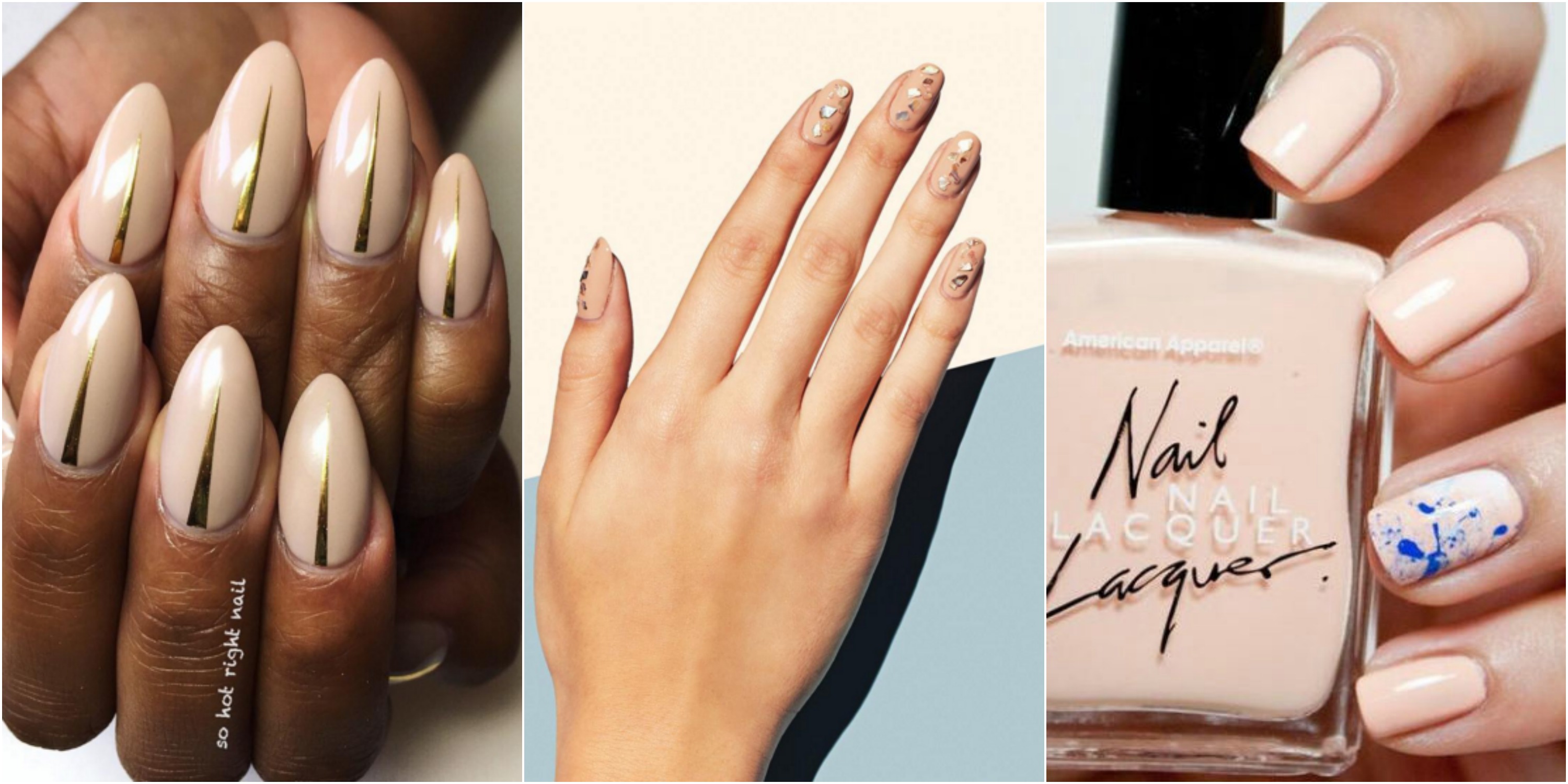 Blue And Nude Nail Art: Trending Now - mcaqk28