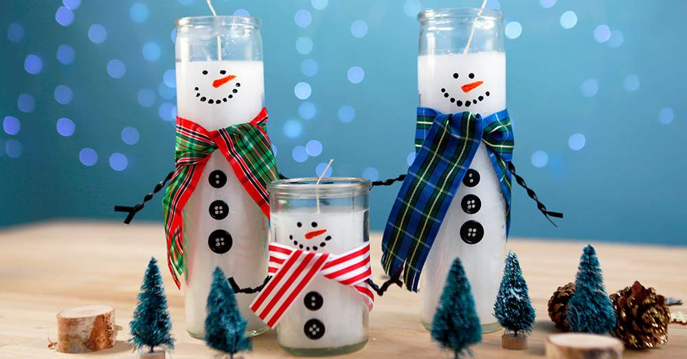 How to Turn Dollar Store Candles Into Adorable Snowmen Holiday DIY Gifts