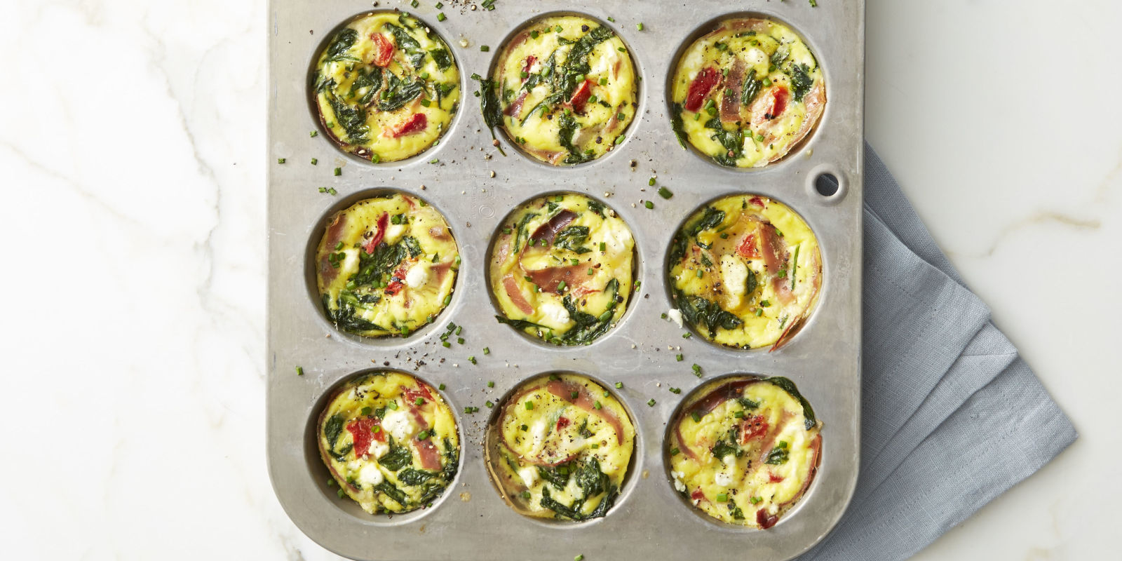 Spinach and Prosciutto Frittata Muffin Recipe How to Make Spinach and