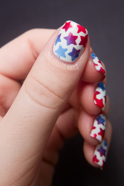 Combine your patriotism and your love for nail art with this ultra-cool ombre stenciled star tutorial.
See more at Chalkboard Nails »