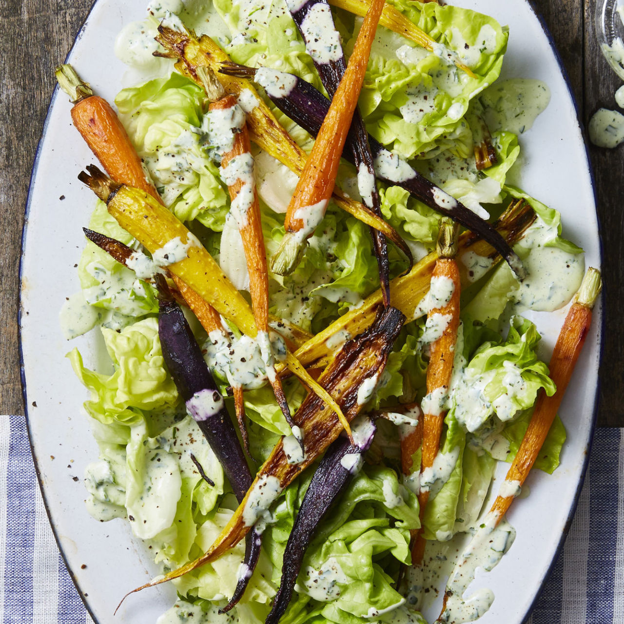 roasted carrots green goddess dressing Green Goddess Carrot Salad