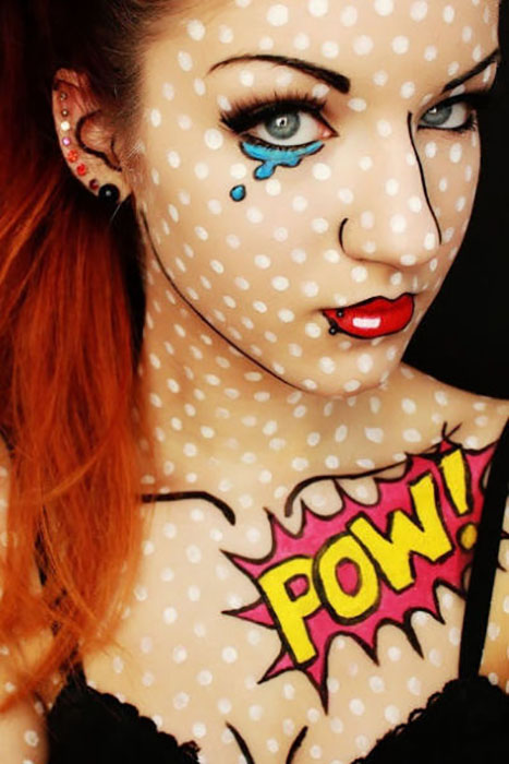 With this cool costume makeup, you can pretty much wear whatever you want and still look incredibly put together. See more on Best Halloween Blog » 