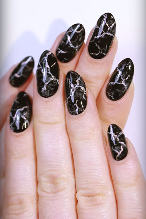 35 Fall Nail Art Ideas Best Designs And Tutorials For 2017 Black Marble