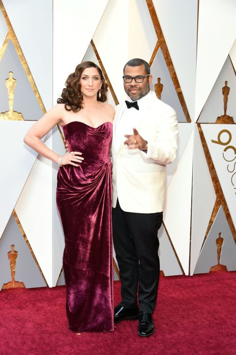 Jordan is nominated for three awards tonight for Get Out, including&nbsp;Best Director, Best Picture, and Best Original Screenplay. He married Chelsea in 2016, and they have one child together.&nbsp;
