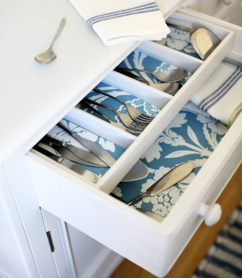 Everyone may not see it, but that doesn't mean a kitchen, bathroom, or office drawer doesn't deserve a pretty print.