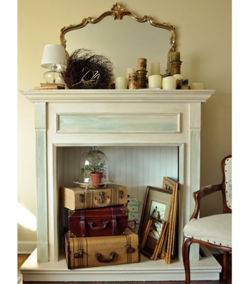 summer decoration for fireplaces