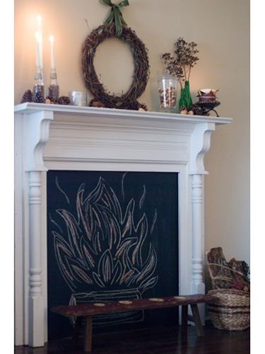 summer decoration for fireplaces