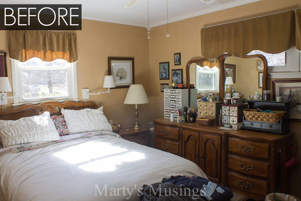 Coral And Gray Bedroom Makeover Before And After Bedroom