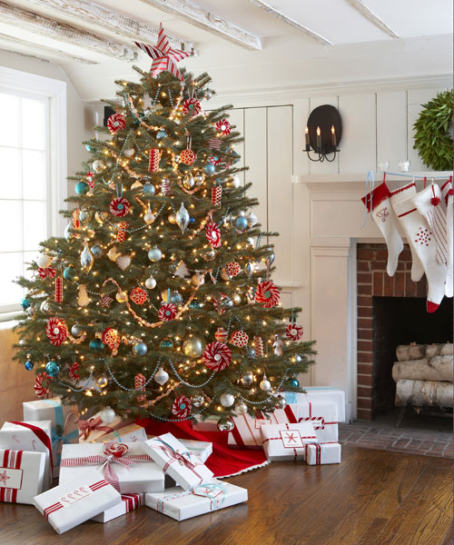 Red and White Christmas Decorations - Red Christmas Decorating Ideas