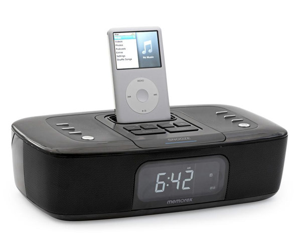 Memorex Dual iPod Alarm Clock Radio