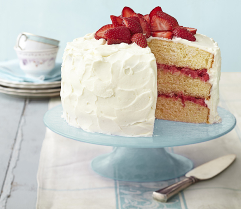 Good Housekeeping Strawberry Rhubarb Layer Cake Good Housekeeping Strawberry Rhubarb Layer Cake
