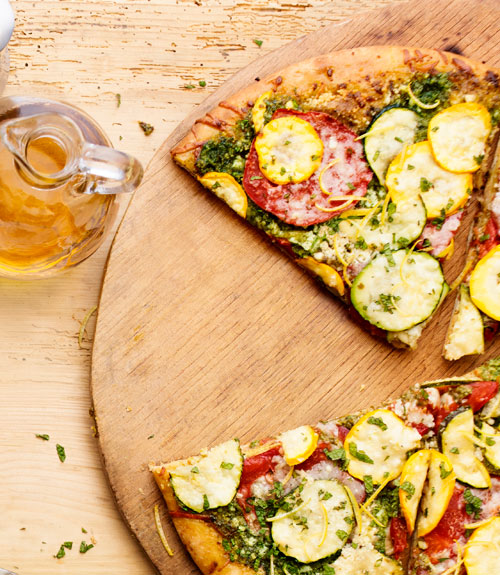 Zucchini Pesto Pizza Recipe