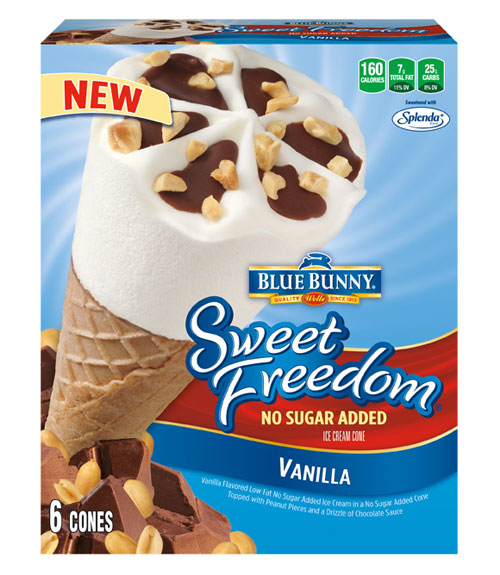 Blue Bunny Sweet Freedom No Sugar Added Vanilla Ice Cream Cone Review