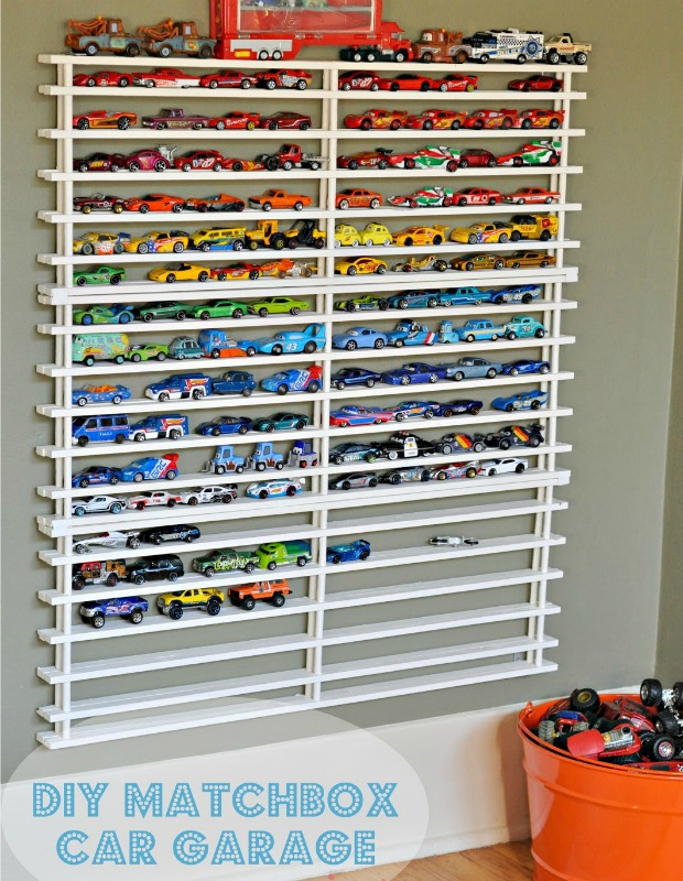 Matchbox Car Shelf System - DIY Toy Organizing Ideas