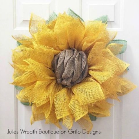 15 Diy Spring Wreaths Ideas For Front Door Wreath Crafts Sunflower Wreath